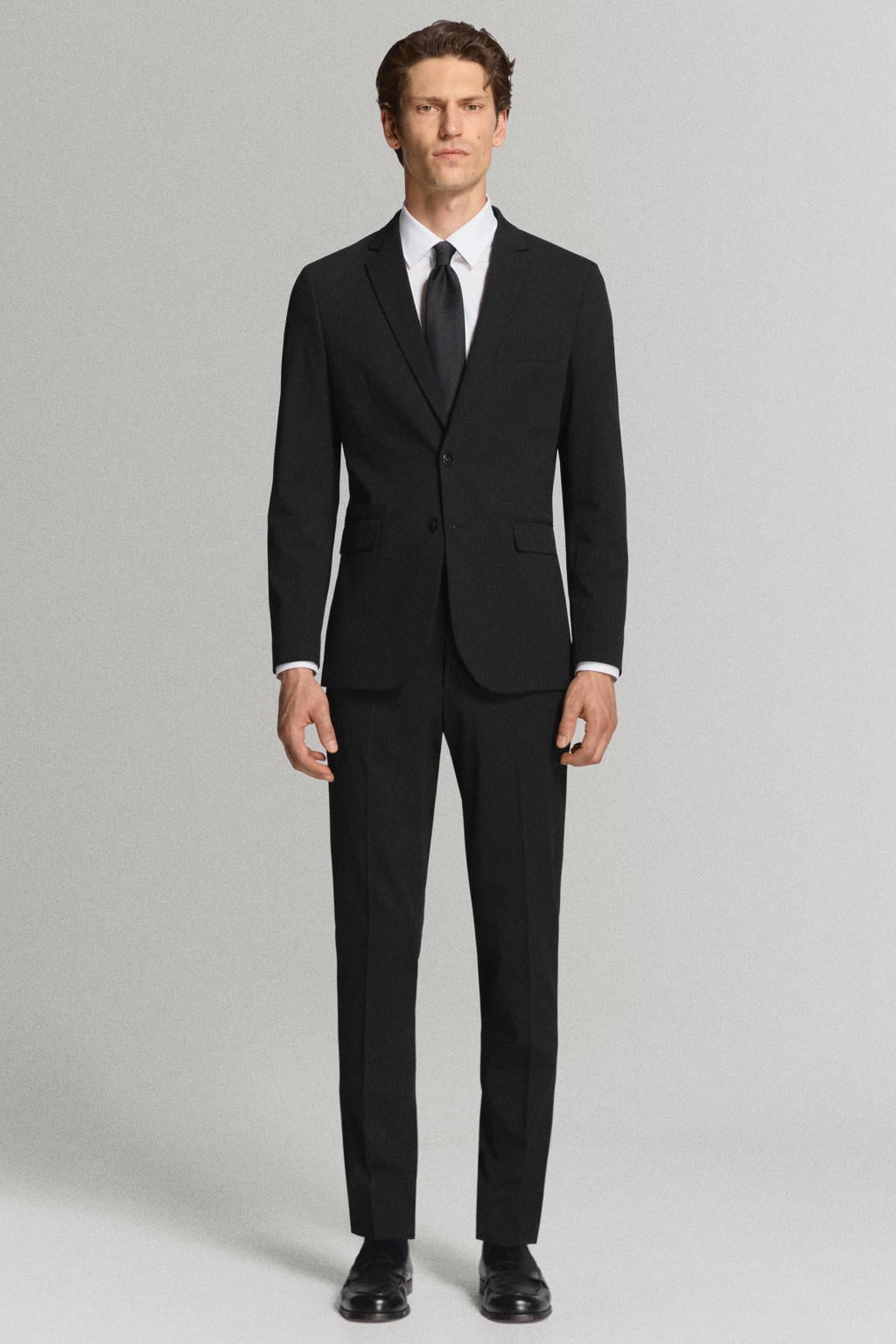 Mango Man slim fit colbert - zwart
