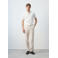 Mango Man linnen slim fit chino - lichtbeige
