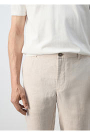 thumbnail: Mango Man linnen slim fit chino - lichtbeige