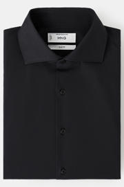thumbnail: Mango Man slim fit overhemd - zwart
