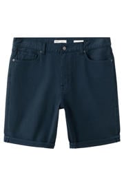 thumbnail: Mango Man slim fit denim short - marineblauw