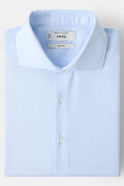 thumbnail: Mango Man slim fit zakelijk overhemd - lichtblauw