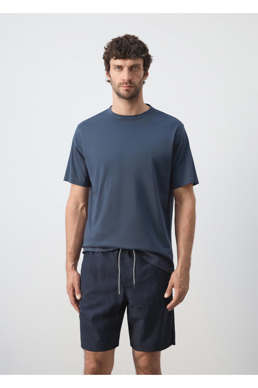 Mango Man regular fit T-shirt - marineblauw