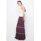 MANGO TEEN maxi rok met borduursels - aubergine