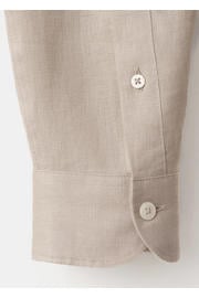 thumbnail: Mango Man linnen slim fit overhemd - pastelbruin