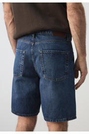 thumbnail: Mango Man straight leg denim short - blauw