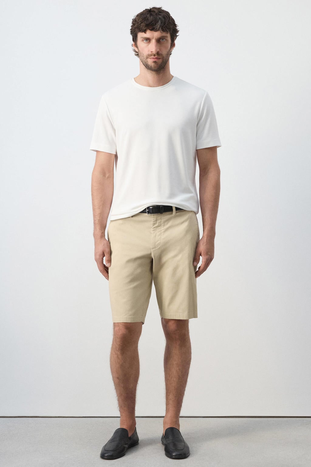 Mango Man slim fit chino short - lichtbeige