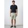 Mango Man slim fit chino short - groen