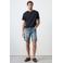 Mango Man slim fit denim short - blauw