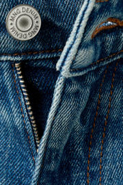 thumbnail: Mango Man slim fit denim short - blauw