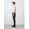 Mango Man slim fit chino met linnen - marineblauw
