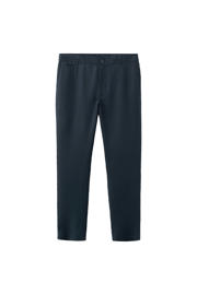 thumbnail: Mango Man slim fit chino met linnen - marineblauw