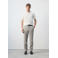 Mango Man linnen slim fit chino - pastelgrijs