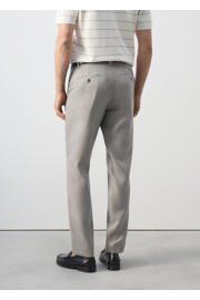 thumbnail: Mango Man linnen slim fit chino - pastelgrijs