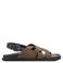 Mango Man leren sandalen - bruin