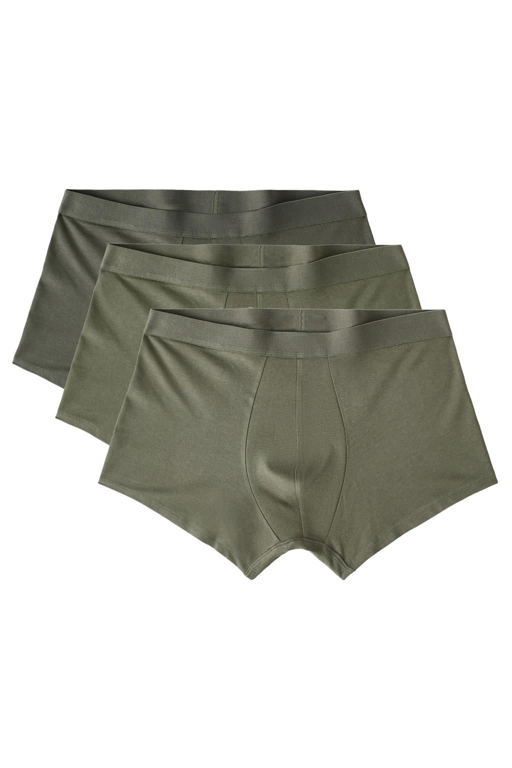 Mango Man boxershorts - olijfgroen (set van 3)
