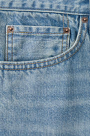 thumbnail: Mango Man straight leg denim short - blauw