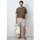 Mango Man gestreepte zwemshort - beige/wit