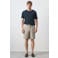 Mango Man linnen slim fit T-shirt - marine