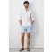 Mango Man gestreepte zwemshort - lichtblauw/wit