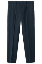 thumbnail: Mango Man slim fit pantalon met linnen - marineblauw