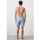 Mango Man gestreepte zwemshort - blauw/wit