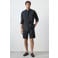 Mango Man linnen regular fit overhemd - marineblauw