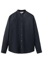 thumbnail: Mango Man linnen regular fit overhemd - marineblauw