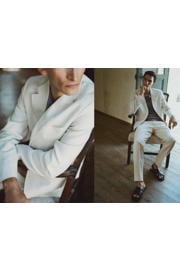 thumbnail: Mango Man linnen slim fit colbert - lichtbeige