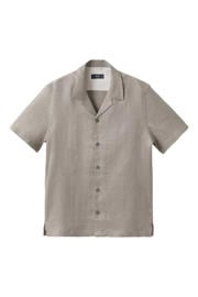 thumbnail: Mango Man linnen regular fit overhemd - middenbruin
