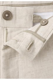 thumbnail: Mango Man linnen slim fit chino short - lichtbeige