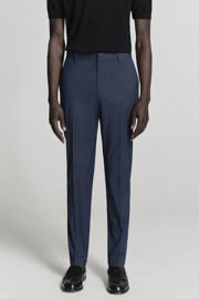thumbnail: Mango Man super slim fit geruite pantalon - middenblauw