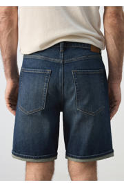 thumbnail: Mango Man slim fit denim short - blauw
