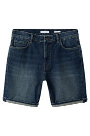 thumbnail: Mango Man slim fit denim short - blauw