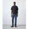 Mango Man linnen regular fit overhemd - donkerblauw