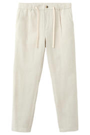 thumbnail: Mango Man slim fit broek met linnen - lichtbeige