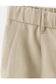 thumbnail: Mango Man slim fit casual broek met linnen - lichtbeige