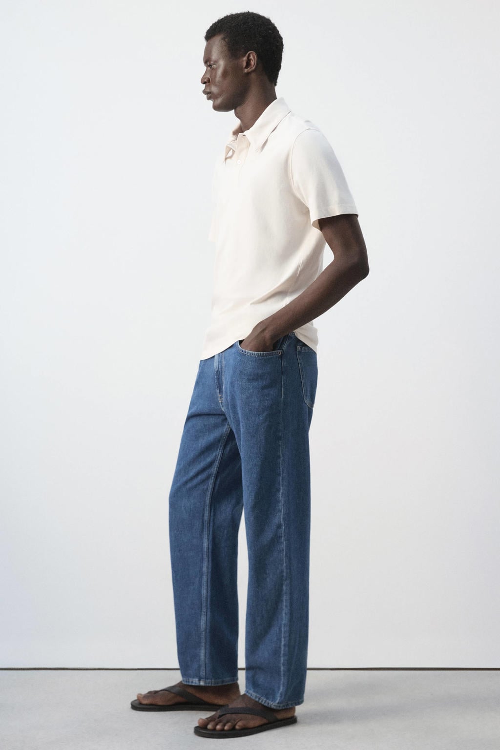 Mango Man regular fit polo - lichtbeige