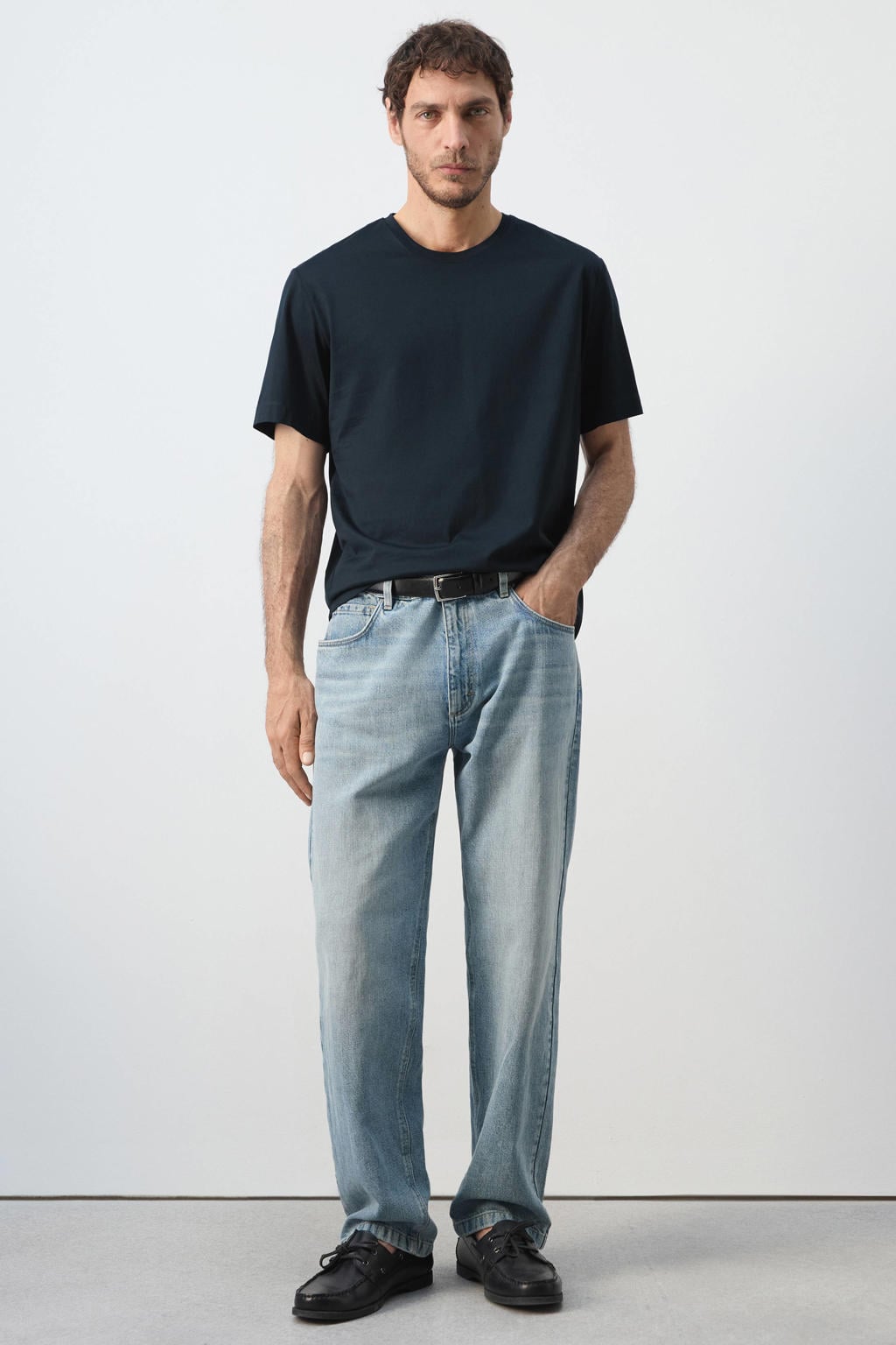 Mango Man regular fit T-shirt - marineblauw