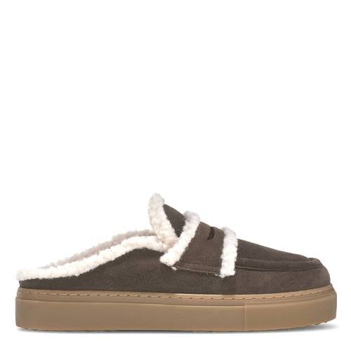 Inuikii leren clogs donkerbruin