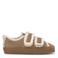 Inuikii Shearling Low Velco leren sneakers - lichtbruin