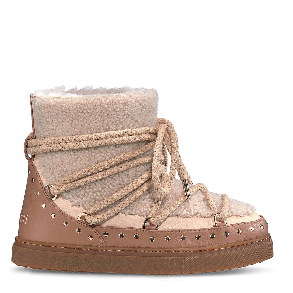 Inuikii Curly Rock leren laarzen - beige
