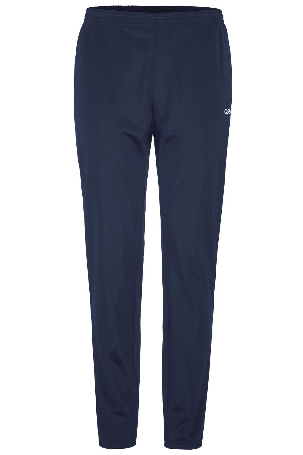 Donkerblauwe heren Craft Squad Go trainingsbroek van polyester met elastische tailleband met koord en effen