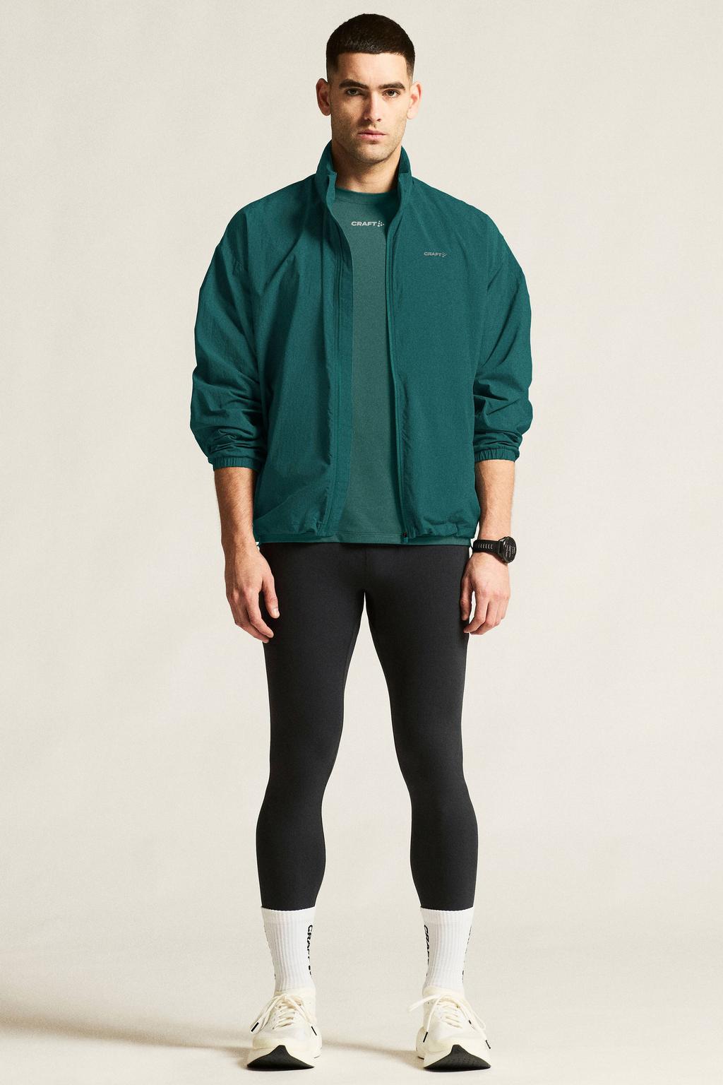 Zwarte heren Craft Essence sporttight van polyamide met slim fit, elastische tailleband met koord en effen