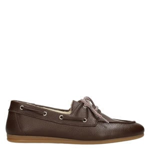 Callie leren bootschoenen - bruin