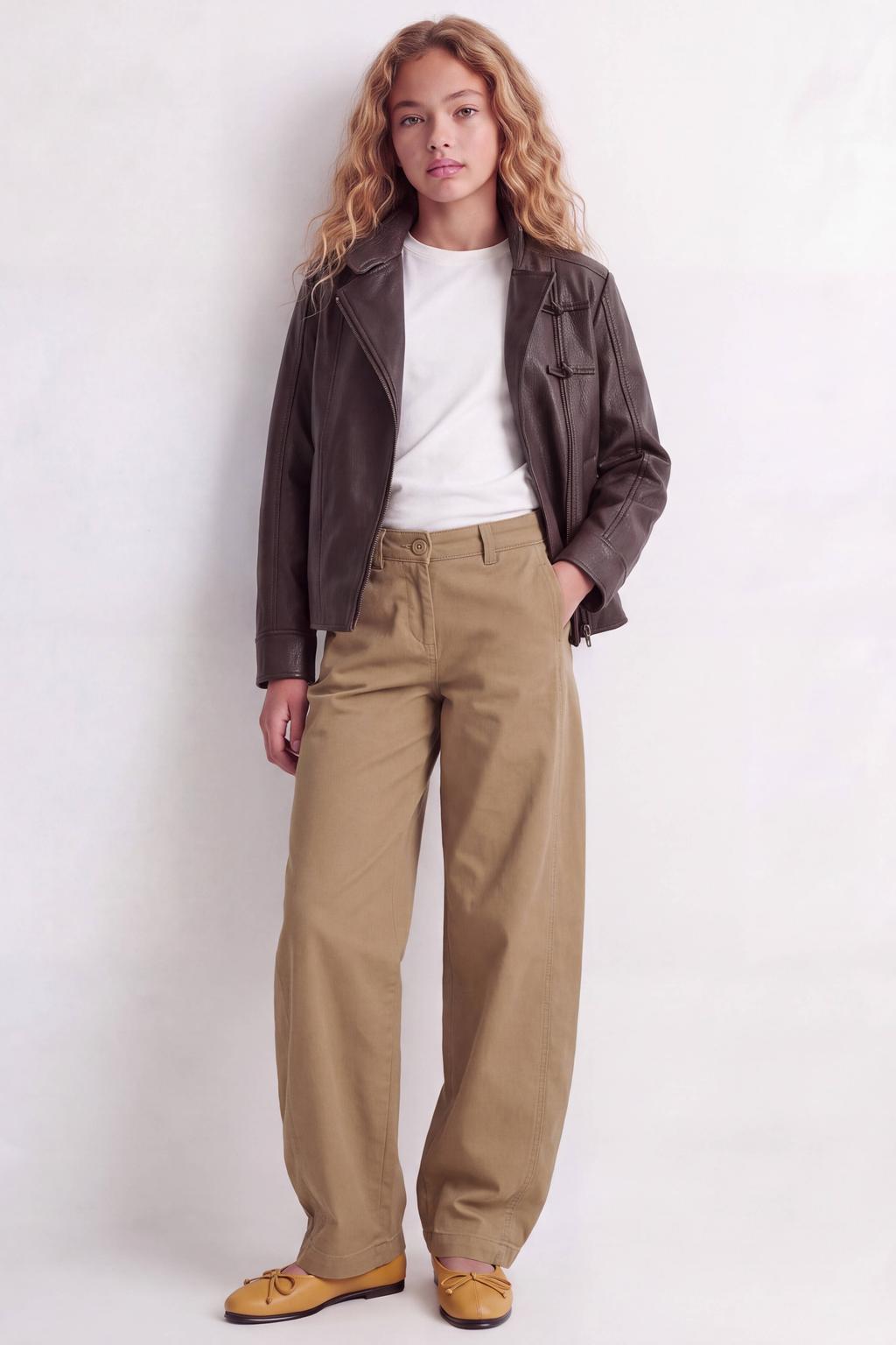 JJXX GIRL barrel casual broek - lichtbruin