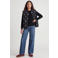 JJXX GIRL rechtvallend teddy gilet met stippen - zwart