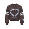 KIDS ONLY GIRL rechtvallende sweater met print - donkerbruin