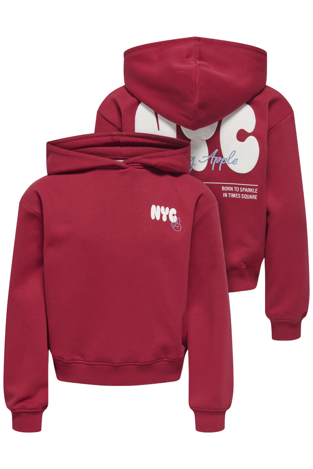 KIDS ONLY GIRL hoodie met backprint - rood