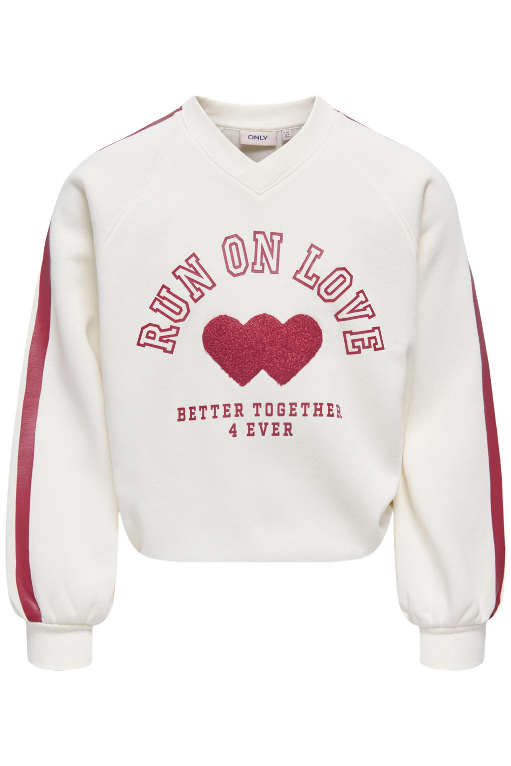 KIDS ONLY GIRL rechtvallende sweater met print - ecru